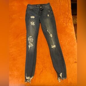 Express Distressed Skinny Jeans Size 0